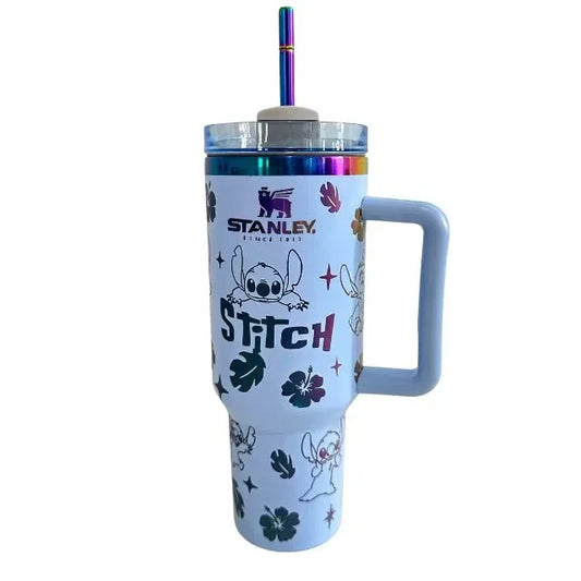 40oz Stitch Holographic Stainless Steel Car Cup
